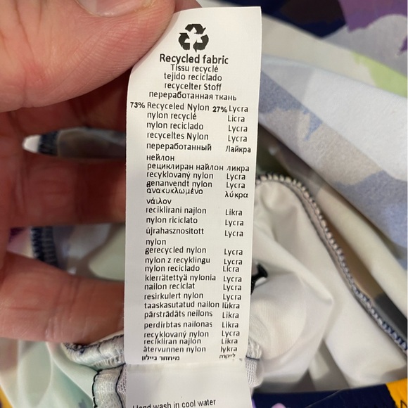 Profile By Gottex Holi Floral Abstract One Piece Bathing Suit Size 22W Bandeau - Picture 14 of 15